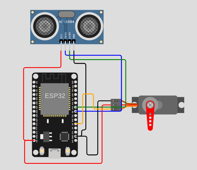 Skema hcsr04-servo