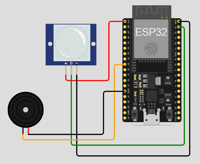 Skema pir-buzzer